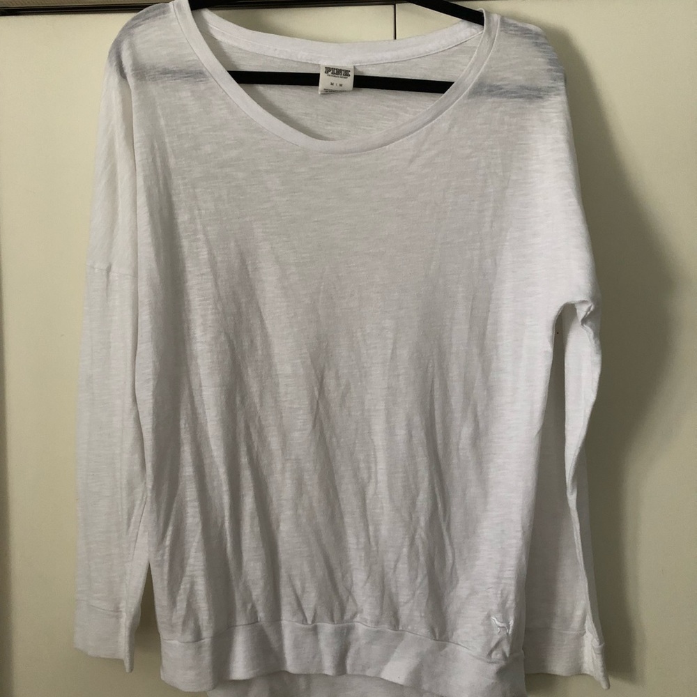 PINK White Long Sleeve Shirt